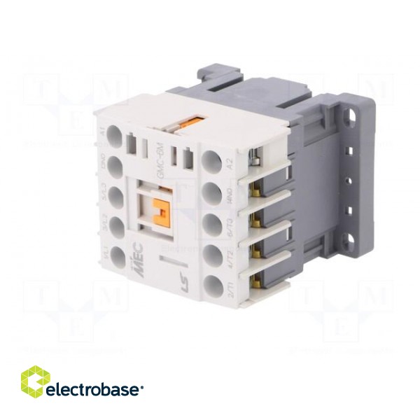 Contactor: 3-pole | NO x3 | Auxiliary contacts: NO | 24VAC | 6A | W: 45mm image 2