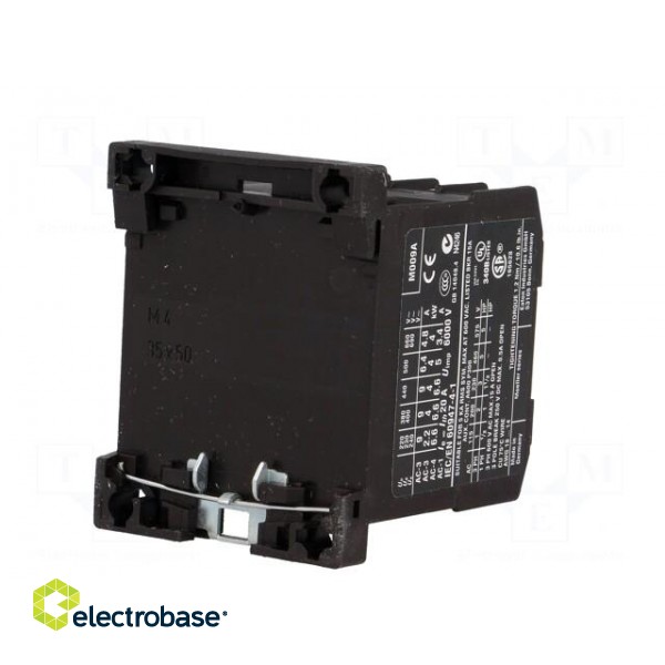 Contactor: 3-pole | NO x3 | Auxiliary contacts: NO | 24VAC | 8.8A | DIN image 6