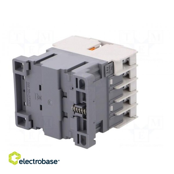 Contactor: 3-pole | NO x3 | Auxiliary contacts: NO | 24VAC | 9A | W: 45mm фото 6