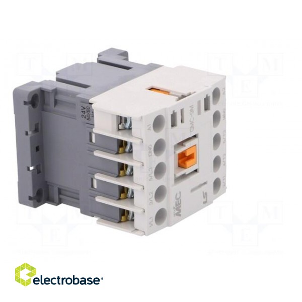 Contactor: 3-pole | NO x3 | Auxiliary contacts: NO | 24VAC | 9A | W: 45mm фото 8