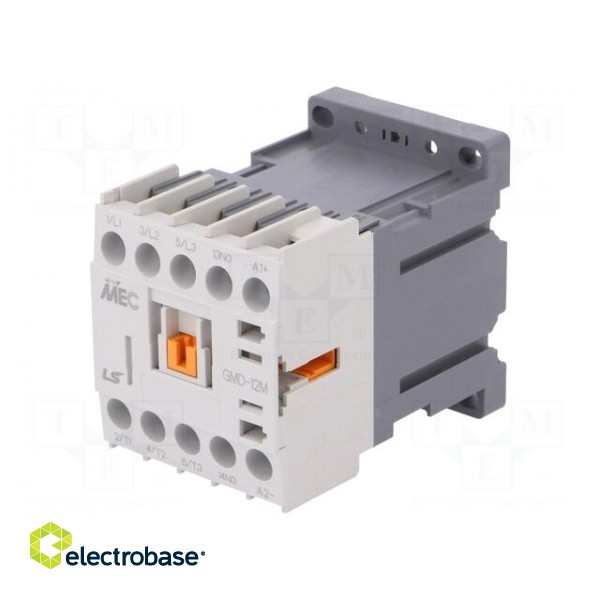 Contactor: 3-pole | NO x3 | Auxiliary contacts: NO | 24VDC | 12A | IP20 image 1