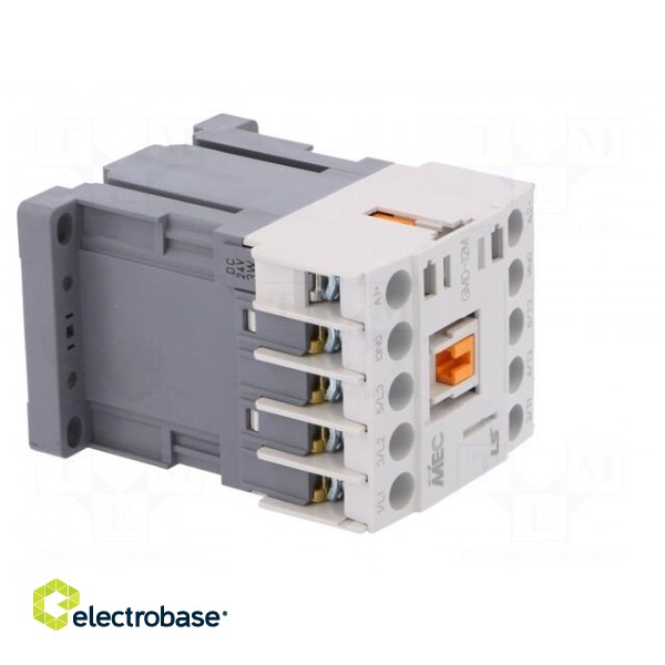 Contactor: 3-pole | NO x3 | Auxiliary contacts: NO | 24VDC | 12A | IP20 image 8