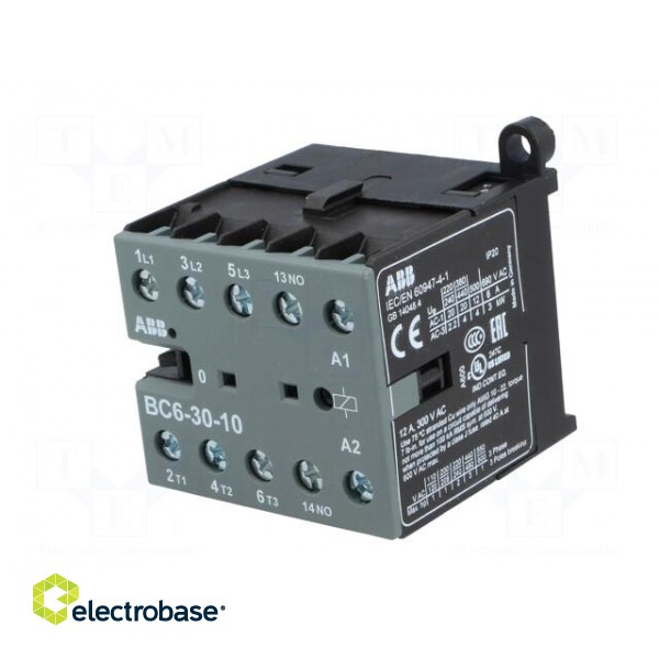 Contactor: 3-pole | NO x3 | Auxiliary contacts: NO | 24VDC | 6A | BC6 paveikslėlis 2