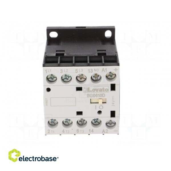 Contactor: 3-pole | NO x3 | Auxiliary contacts: NO | 24VDC | 6A | DIN | BG paveikslėlis 9