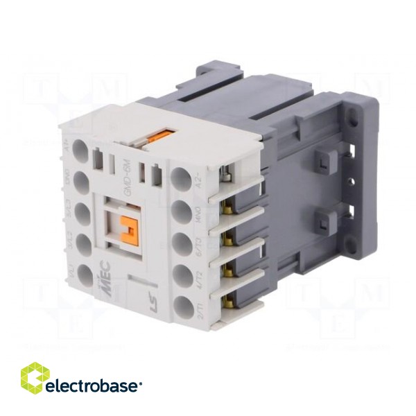 Contactor: 3-pole | NO x3 | Auxiliary contacts: NO | 24VDC | 6A | W: 45mm image 2