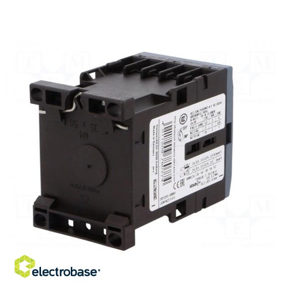 Contactor: 3-pole | NO x3 | Auxiliary contacts: NO | 24VDC | 7A | 3RT20 image 6