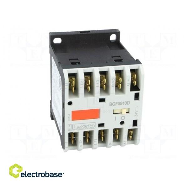 Contactor: 3-pole | NO x3 | Auxiliary contacts: NO | 24VDC | 9A | DIN | BG фото 9
