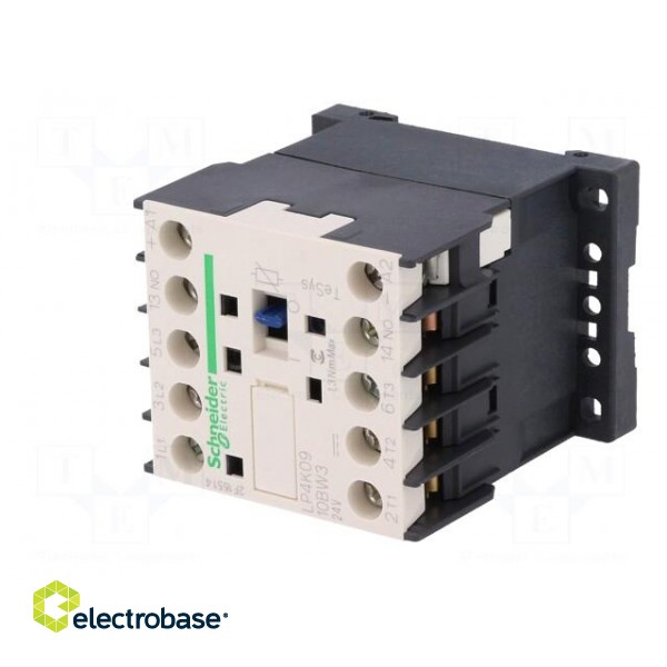 Contactor: 3-pole | NO x3 | Auxiliary contacts: NO | 24VDC | 9A | W: 45mm фото 2