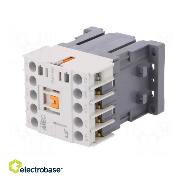 Contactor: 3-pole | NO x3 | Auxiliary contacts: NO | 24VDC | 9A | W: 45mm image 2