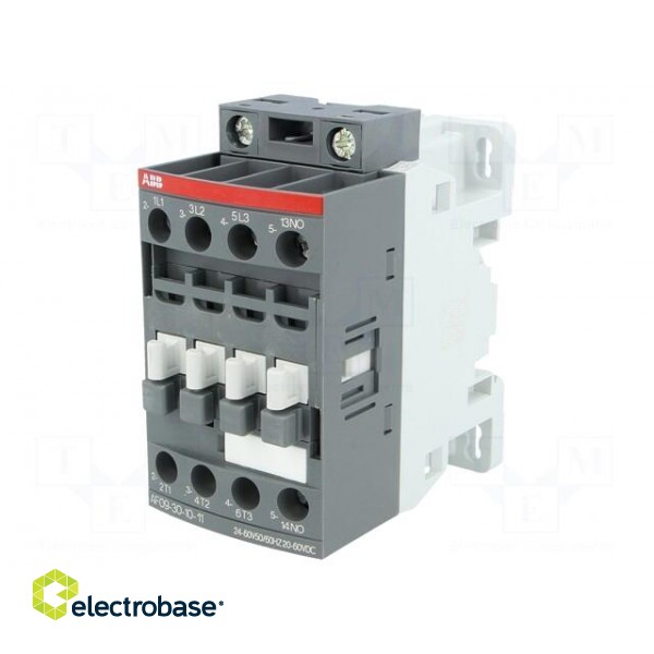 Contactor: 3-pole | NO x3 | Auxiliary contacts: NO | 9A | AF | -25÷60°C