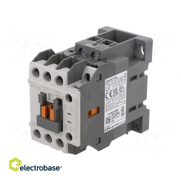 Contactor: 3-pole | NO x3 | Auxiliary contacts: NO + NC | 110VAC | 12A image 1
