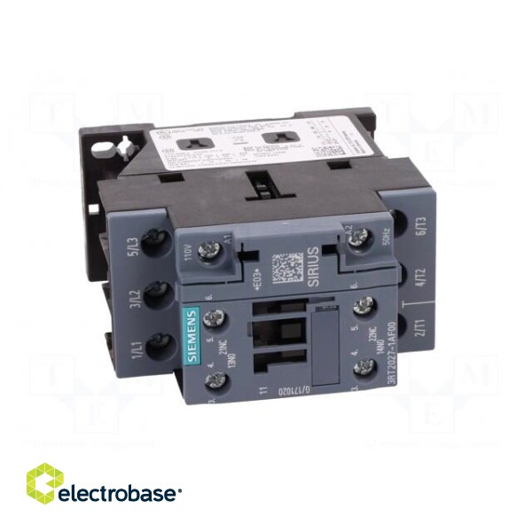 Contactor: 3-pole | NO x3 | Auxiliary contacts: NO + NC | 110VAC | 32A image 9