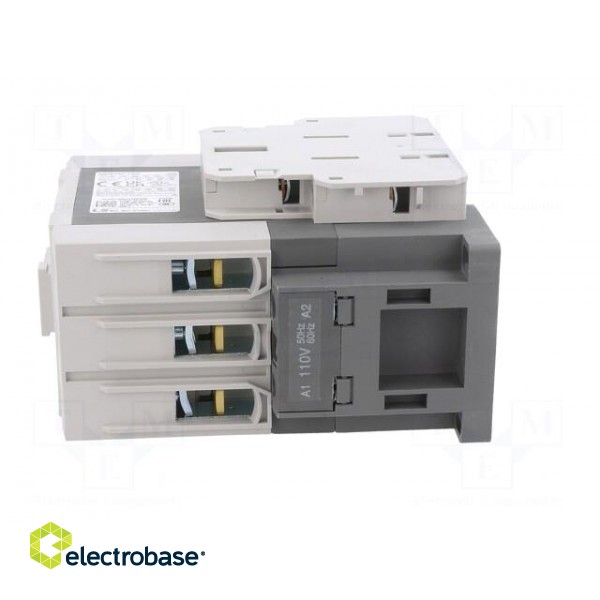 Contactor: 3-pole | NO x3 | Auxiliary contacts: NO + NC | 110VAC | 65A image 3