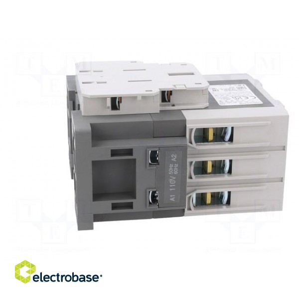 Contactor: 3-pole | NO x3 | Auxiliary contacts: NO + NC | 110VAC | 65A image 7