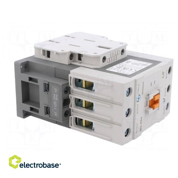 Contactor: 3-pole | NO x3 | Auxiliary contacts: NO + NC | 110VAC | 65A image 8