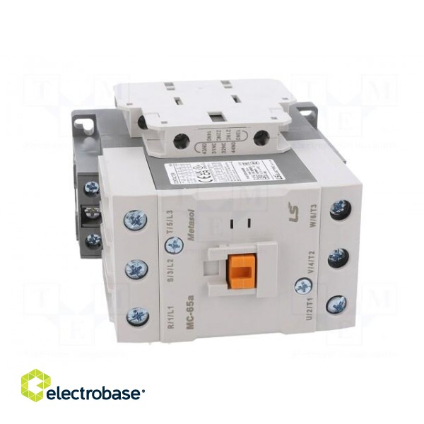 Contactor: 3-pole | NO x3 | Auxiliary contacts: NO + NC | 110VAC | 65A image 9