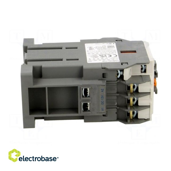 Contactor: 3-pole | NO x3 | Auxiliary contacts: NO + NC | 12VDC | 22A image 7