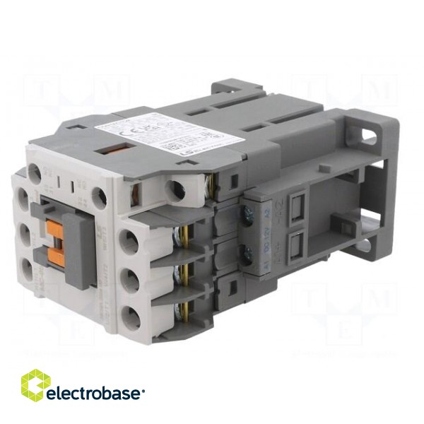 Contactor: 3-pole | NO x3 | Auxiliary contacts: NO + NC | 12VDC | 9A image 2