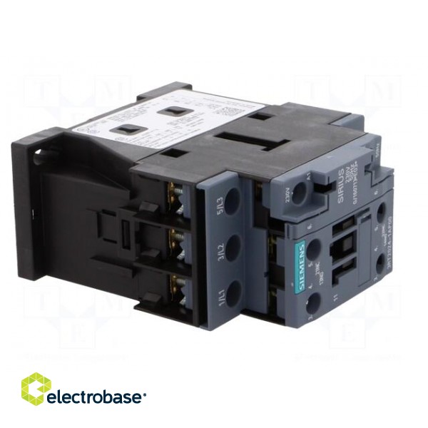 Contactor: 3-pole | NO x3 | Auxiliary contacts: NO + NC | 230VAC | 12A image 8