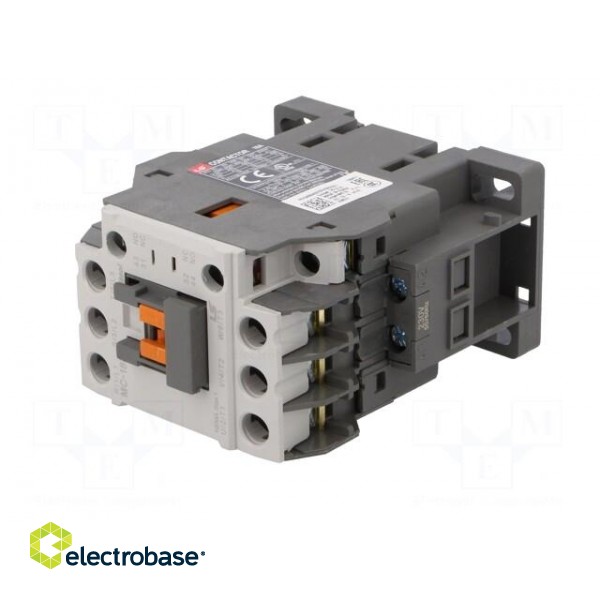 Contactor: 3-pole | NO x3 | Auxiliary contacts: NO + NC | 230VAC | 18A image 2