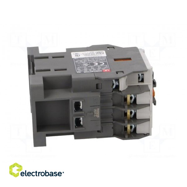 Contactor: 3-pole | NO x3 | Auxiliary contacts: NO + NC | 230VAC | 18A image 7