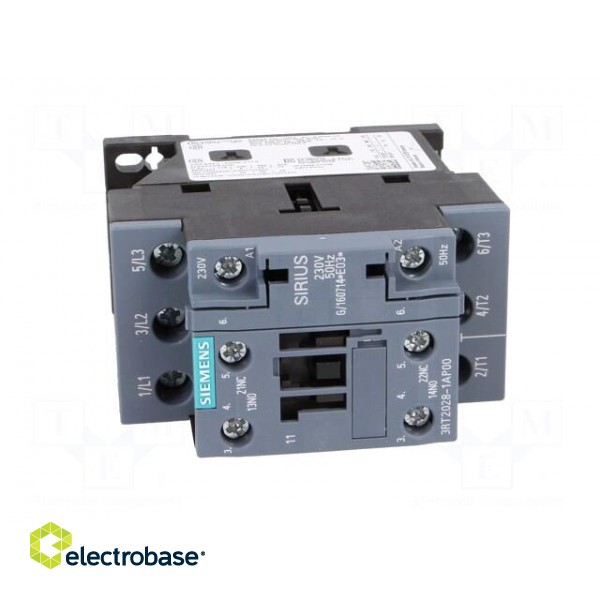 Contactor: 3-pole | NO x3 | Auxiliary contacts: NO + NC | 230VAC | 40A image 9