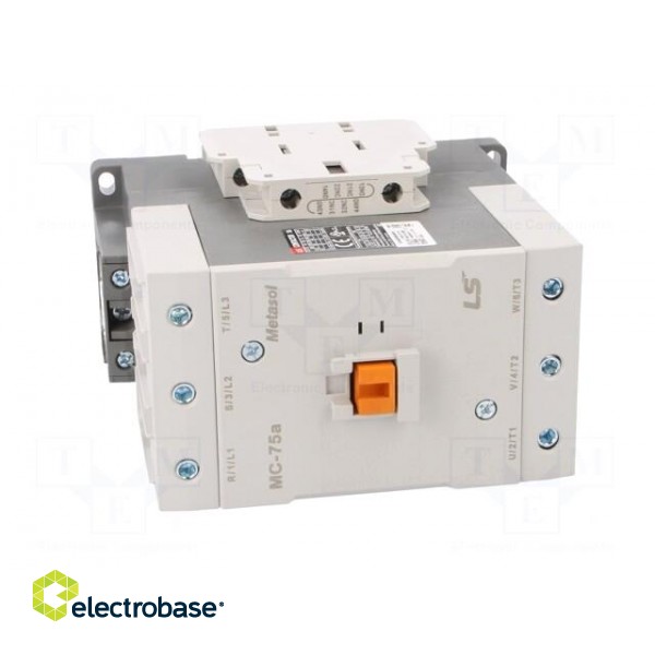 Contactor: 3-pole | NO x3 | Auxiliary contacts: NO + NC | 230VAC | 75A image 9
