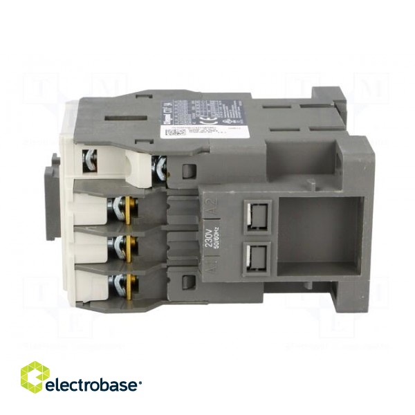 Contactor: 3-pole | NO x3 | Auxiliary contacts: NO + NC | 230VAC | 9A image 3