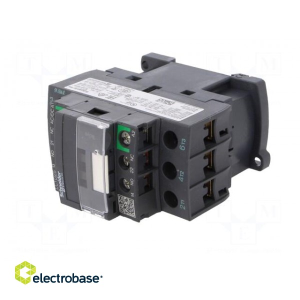 Contactor: 3-pole | NO x3 | Auxiliary contacts: NO + NC | 24÷60VAC image 2