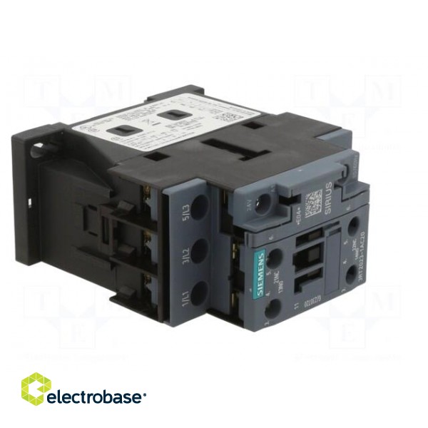 Contactor: 3-pole | NO x3 | Auxiliary contacts: NO + NC | 24VAC | 9A фото 8