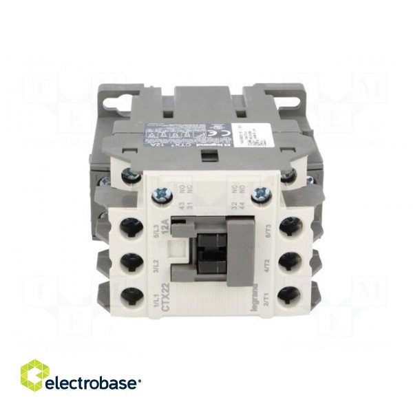 Contactor: 3-pole | NO x3 | Auxiliary contacts: NO + NC | 24VDC | 12A image 9