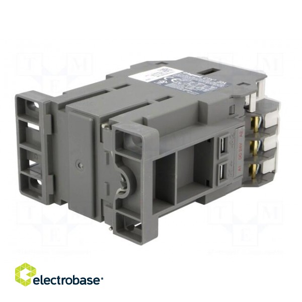 Contactor: 3-pole | NO x3 | Auxiliary contacts: NO + NC | 24VDC | 22A image 6