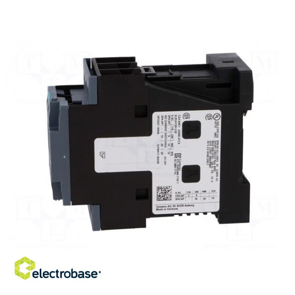 Contactor: 3-pole | NO x3 | Auxiliary contacts: NO + NC | 24VDC | 32A image 3