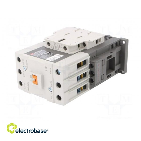 Contactor: 3-pole | NO x3 | Auxiliary contacts: NO + NC | 24VDC | 50A image 2