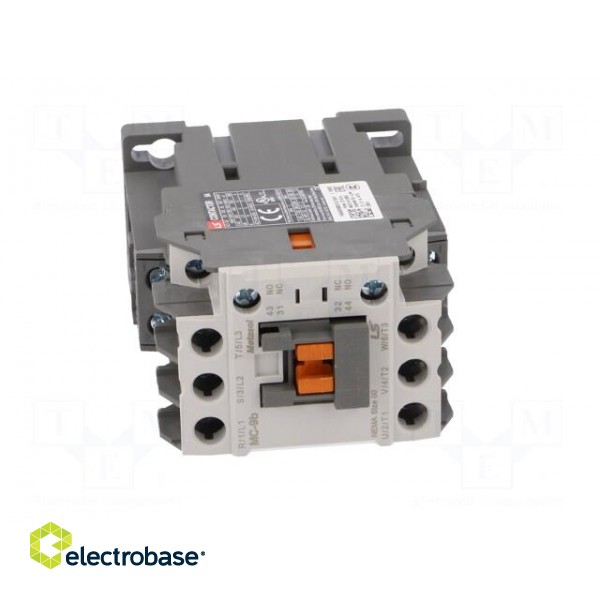 Contactor: 3-pole | NO x3 | Auxiliary contacts: NO + NC | 24VDC | 9A image 9