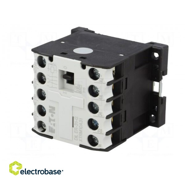 Contactor: 4-pole | NC + NO x3 | 12VDC | 6A | DIN,on panel | DILER image 2
