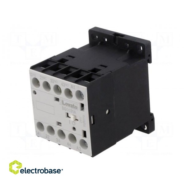 Contactor: 4-pole | NC + NO x3 | 24VAC | 6A | for DIN rail mounting
