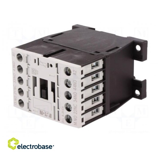 Contactor: 4-pole | NC + NO x3 | 24VDC | 4A | for DIN rail mounting image 2