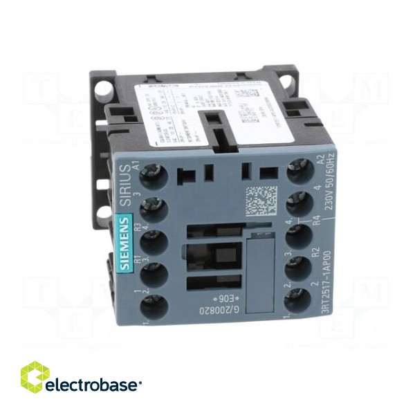 Contactor: 4-pole | NC x2 + NO x2 | 230VAC | 12A | 3RT25 | -25÷60°C image 9