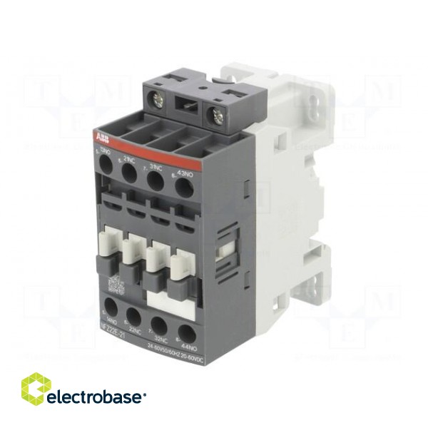 Contactor: 4-pole | NC x2 + NO x2 | 24÷60VAC,20÷60VDC | 3A | NFZ image 1