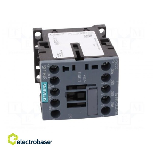 Contactor: 4-pole | NC x2 + NO x2 | 24VDC | 10A | DIN,on panel | 3RH20 image 9