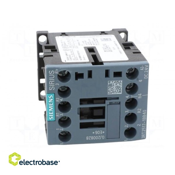 Contactor: 4-pole | NC x2 + NO x2 | 24VDC | 12A | 3RT25 | -25÷60°C | 690V image 9