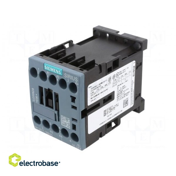 Contactor: 4-pole | NC x2 + NO x2 | 24VDC | 12A | 3RT25 | -25÷60°C | 690V image 1