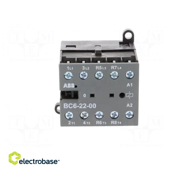 Contactor: 4-pole | NC x2 + NO x2 | 24VDC | 6A | DIN,on panel | BC6 image 9