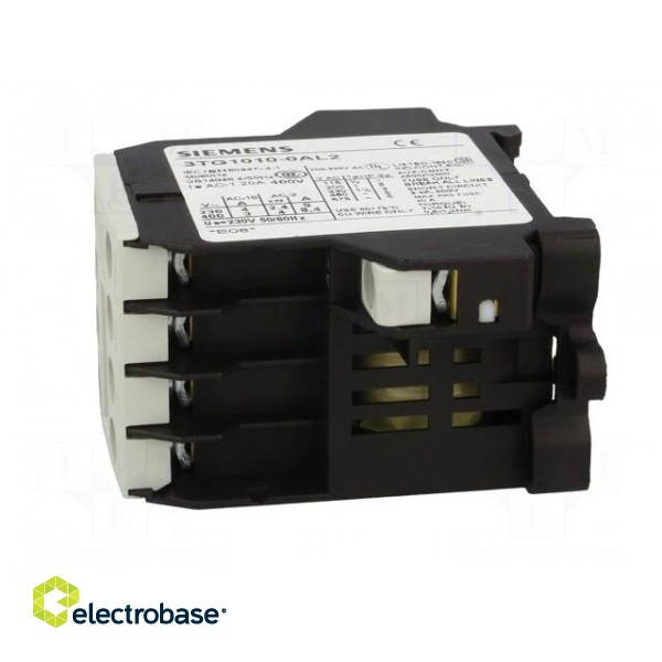 Contactor: 4-pole | NO x4 | 230VAC | 8.4A | DIN,on panel | 3TG10 image 3