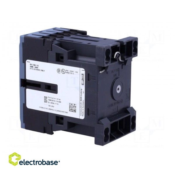 Contactor: 4-pole | NO x4 | 24VDC | 10A | 3RH20 | spring clamps image 4