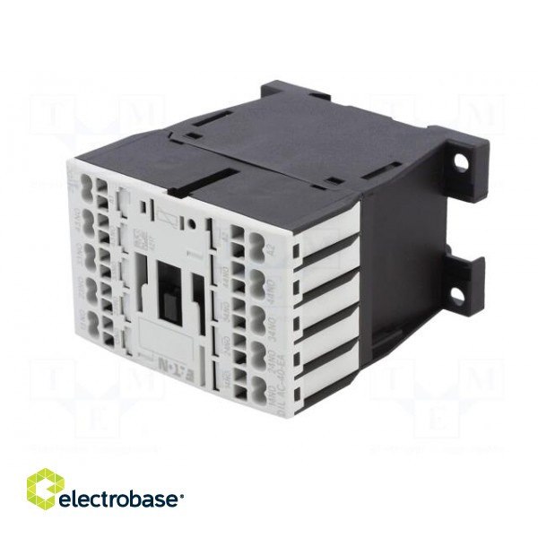 Contactor: 4-pole | NO x4 | 24VDC | 4A | for DIN rail mounting | W: 45mm image 2