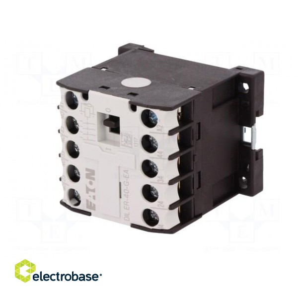 Contactor: 4-pole | NO x4 | 24VDC | 6A | DIN,on panel | DILER | -25÷50°C фото 2