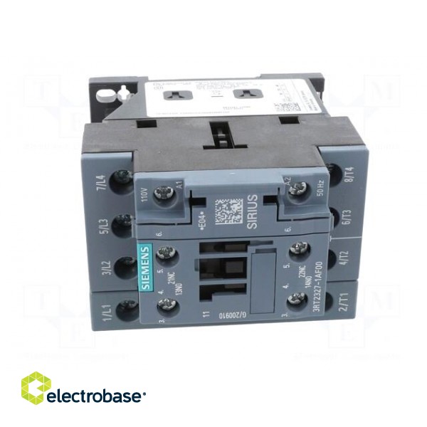 Contactor: 4-pole | NO x4 | Auxiliary contacts: NO + NC | 110VAC image 9