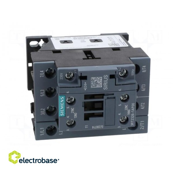 Contactor: 4-pole | NO x4 | Auxiliary contacts: NO + NC | 230VAC image 9